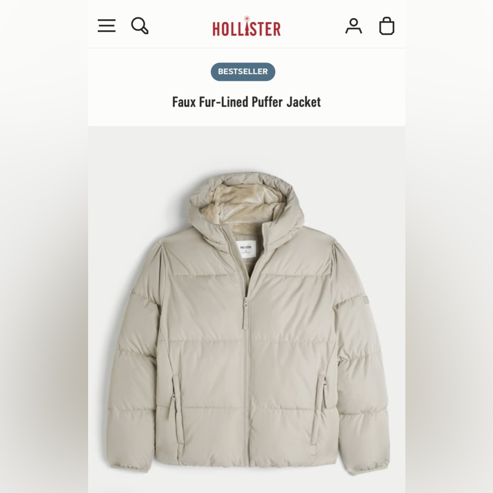 Hollister- mens puffer jacket